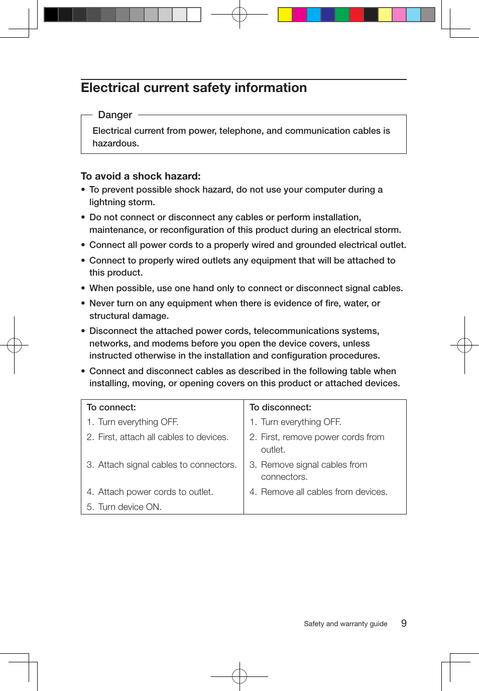 Electrical current safety information | Lenovo 3000 H310 Desktop User Manual | Page 14 / 47