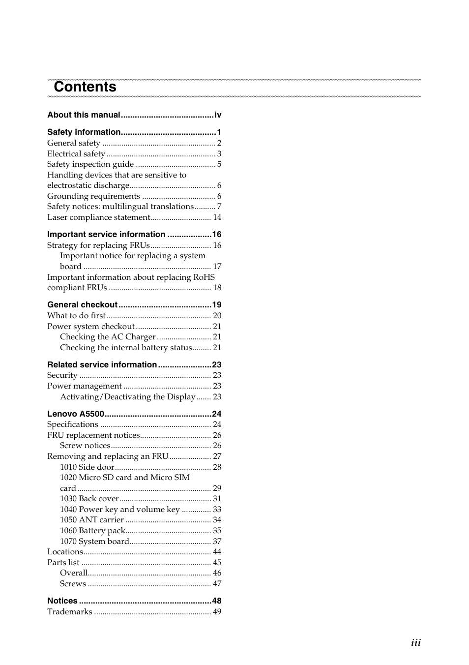 Lenovo A8-50 Tablet User Manual | Page 3 / 54