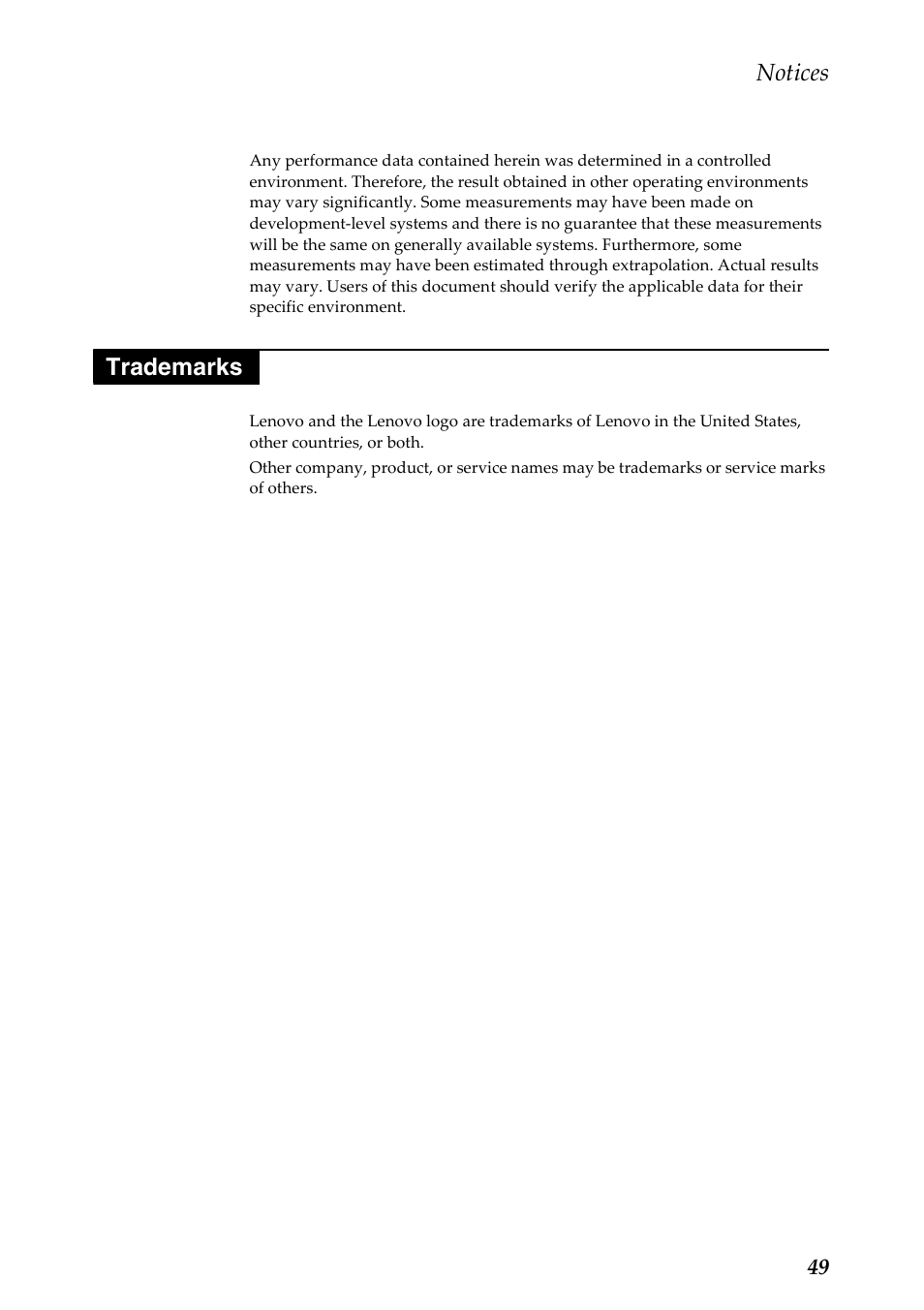 Trademarks, Notices | Lenovo A8-50 Tablet User Manual | Page 53 / 54