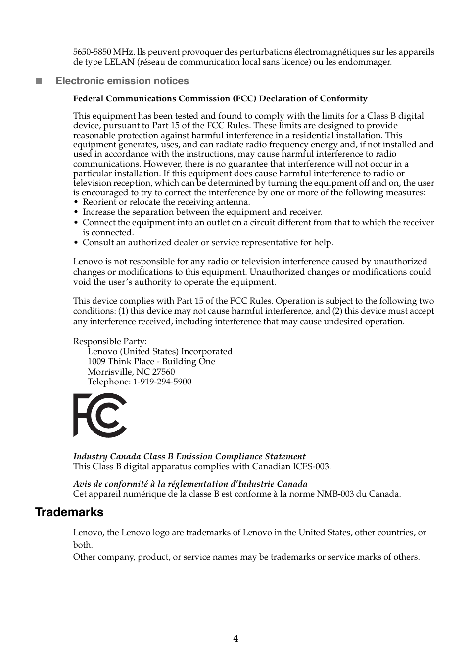 Trademarks | Lenovo Miix 2 8 Tablet Lenovo User Manual | Page 5 / 6