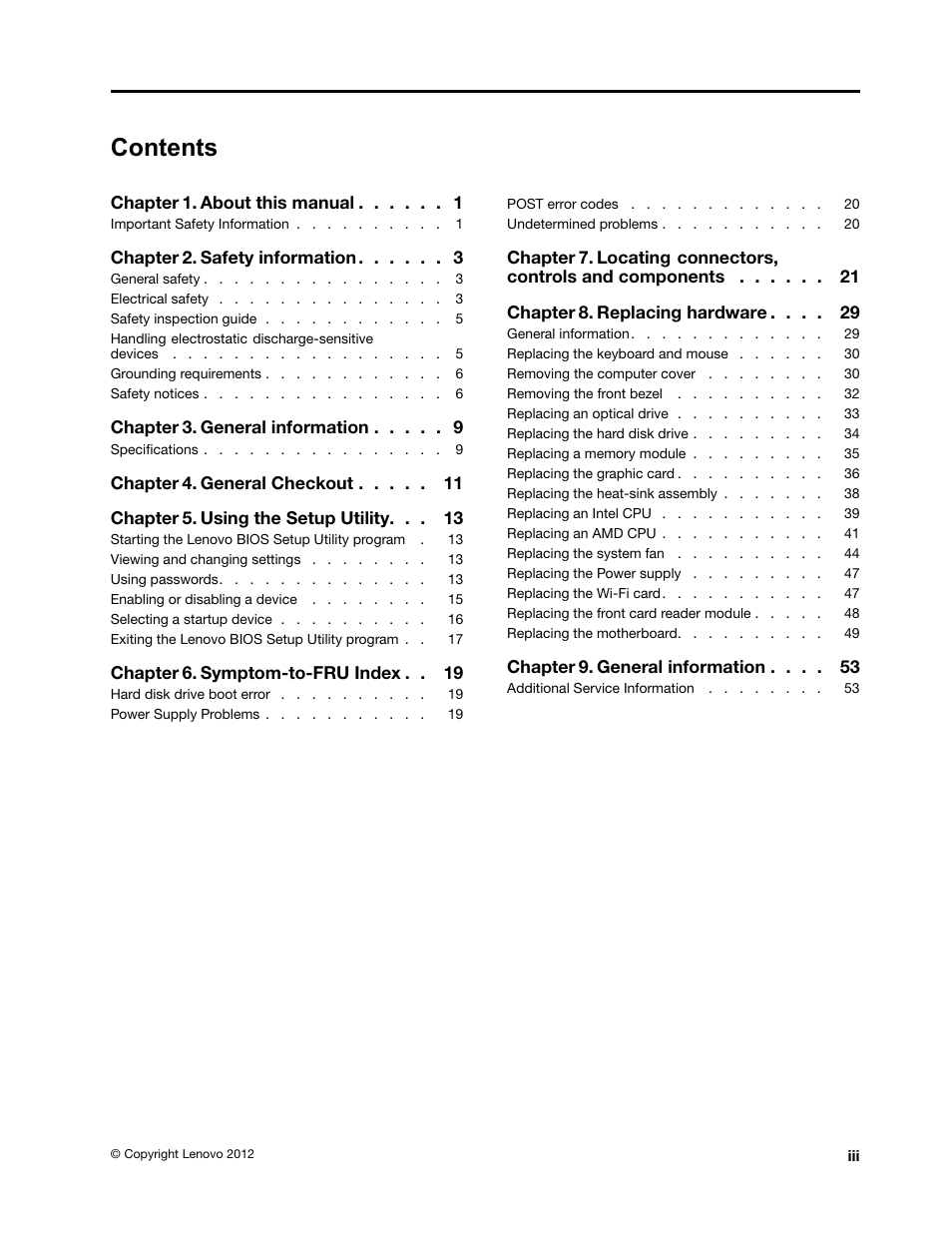 Lenovo H535 Desktop User Manual | Page 5 / 59