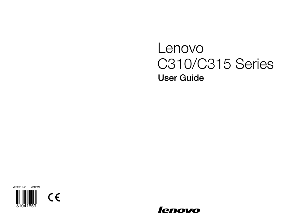 Lenovo C315 All-In-One User Manual | 57 pages