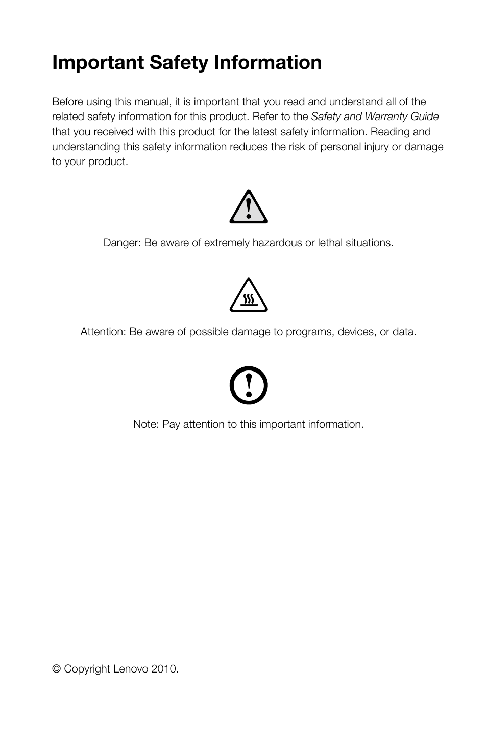 Important safety information | Lenovo C315 All-In-One User Manual | Page 2 / 57