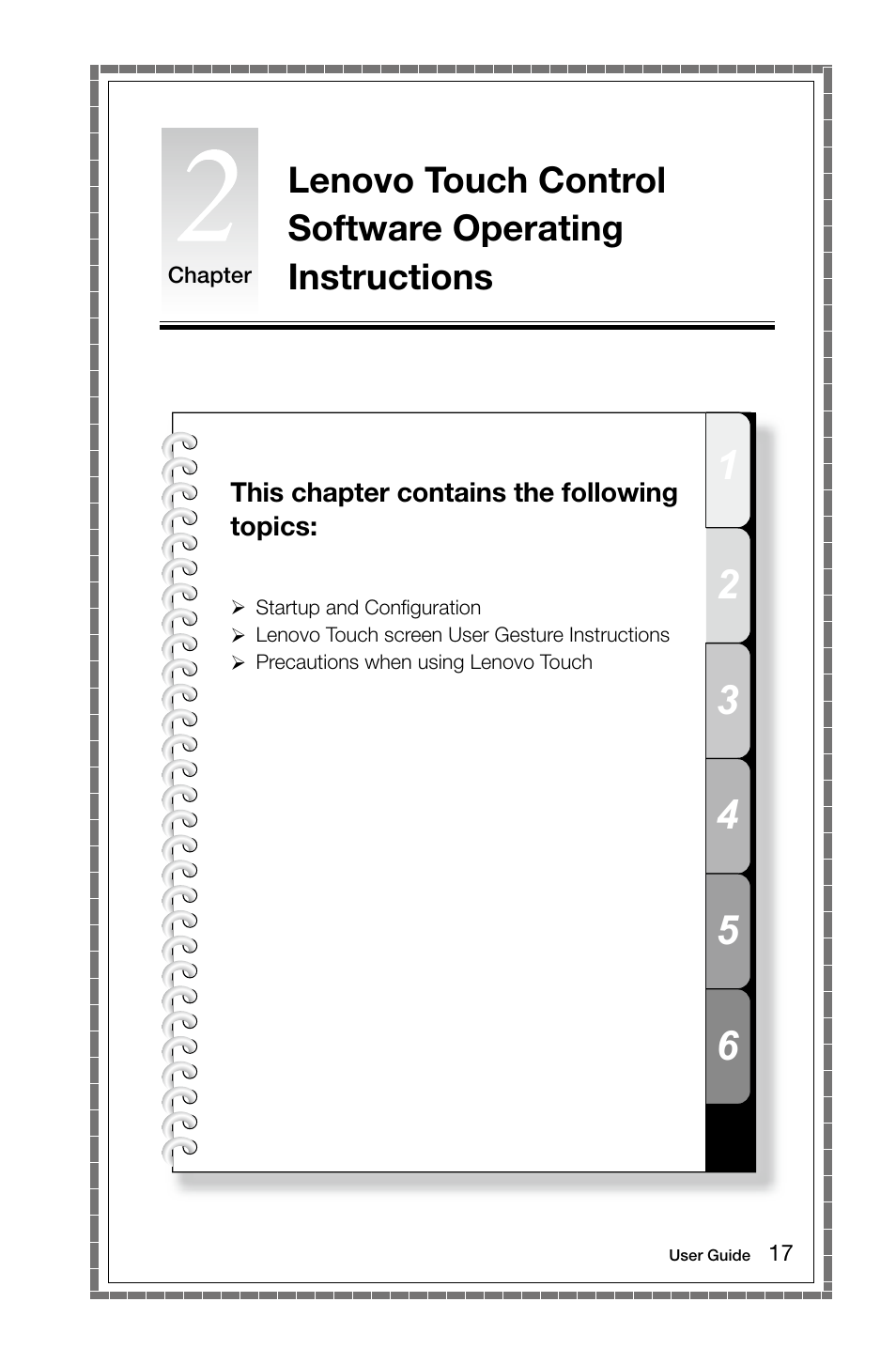 Lenovo touch control software operating, Instructions | Lenovo C315 All-In-One User Manual | Page 22 / 57