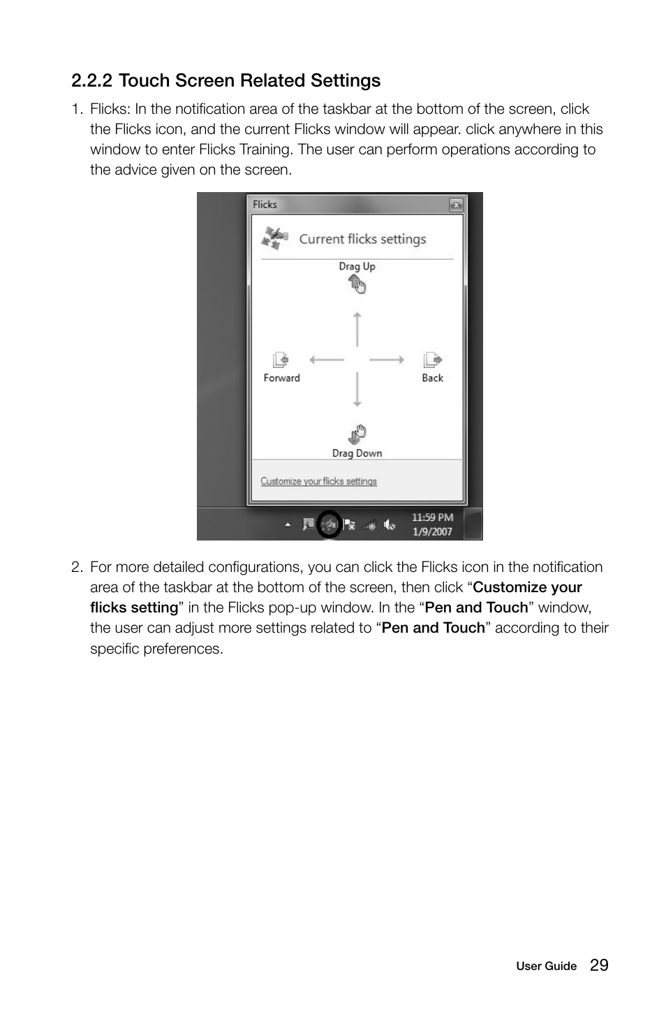 2 touch screen related settings | Lenovo C315 All-In-One User Manual | Page 34 / 57