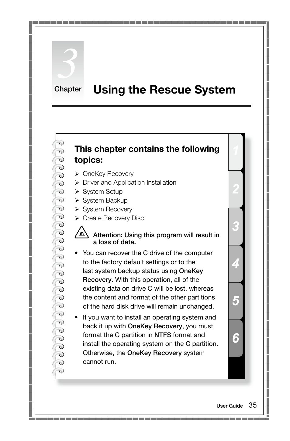 Using the rescue system | Lenovo C315 All-In-One User Manual | Page 40 / 57