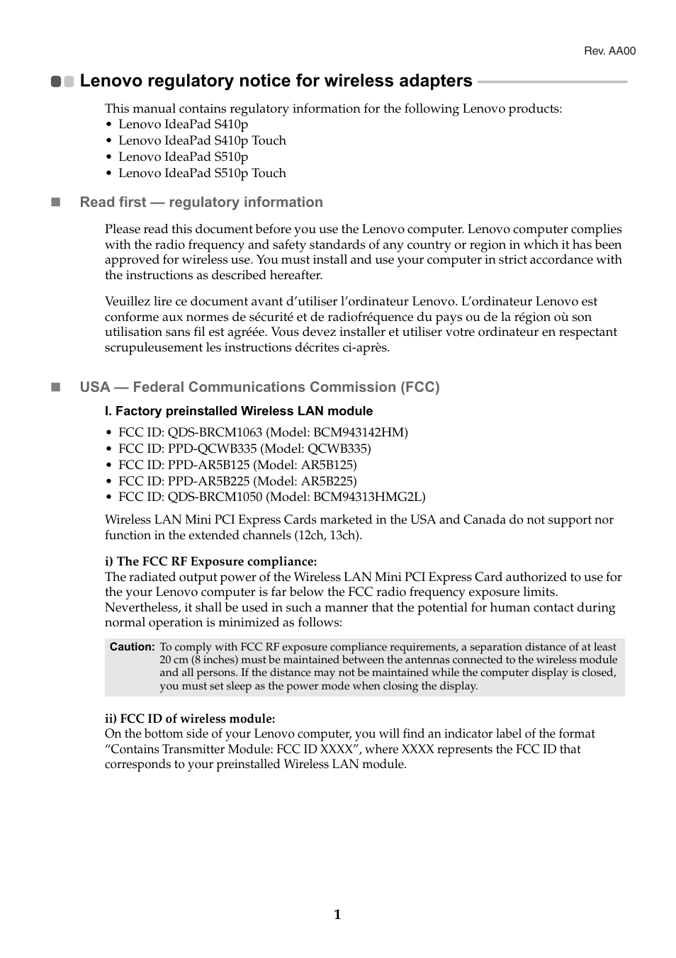 Lenovo IdeaPad S410p Notebook User Manual | 5 pages