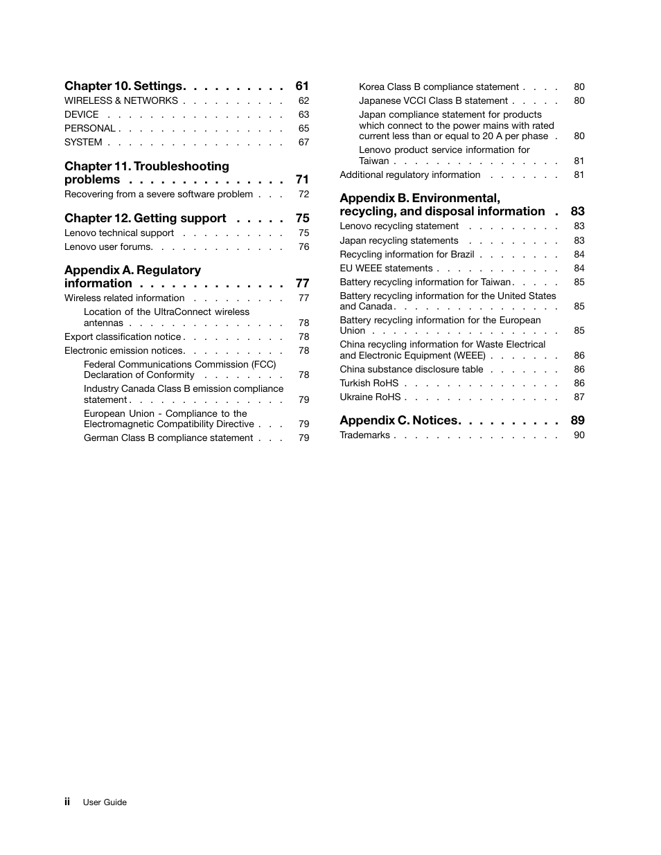 Lenovo ThinkPad Tablet User Manual | Page 4 / 100