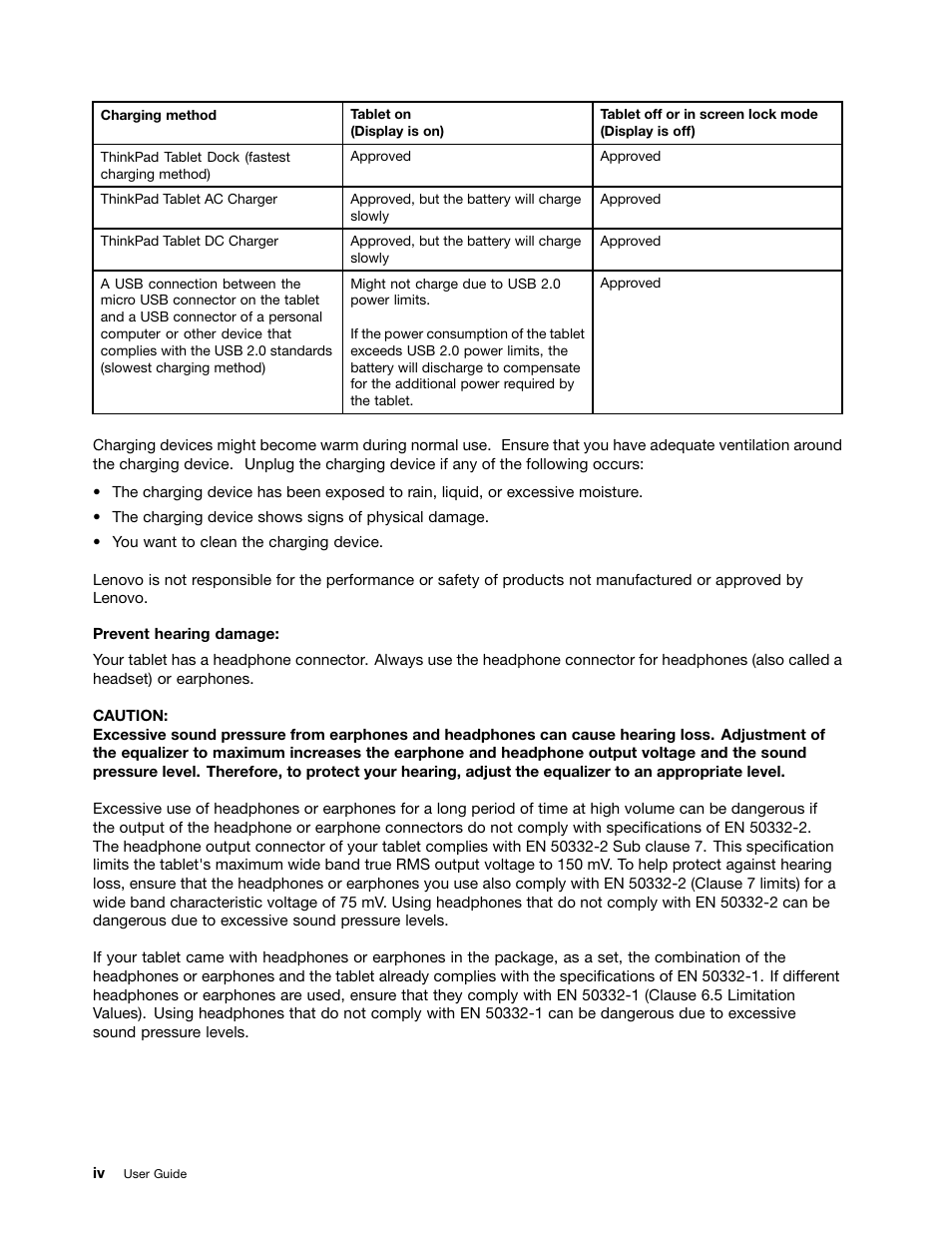 Lenovo ThinkPad Tablet User Manual | Page 6 / 100