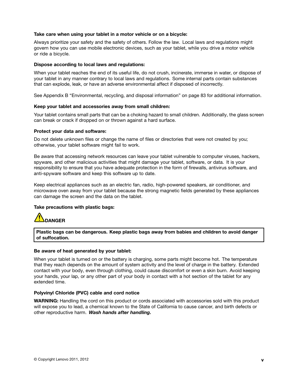 Lenovo ThinkPad Tablet User Manual | Page 7 / 100