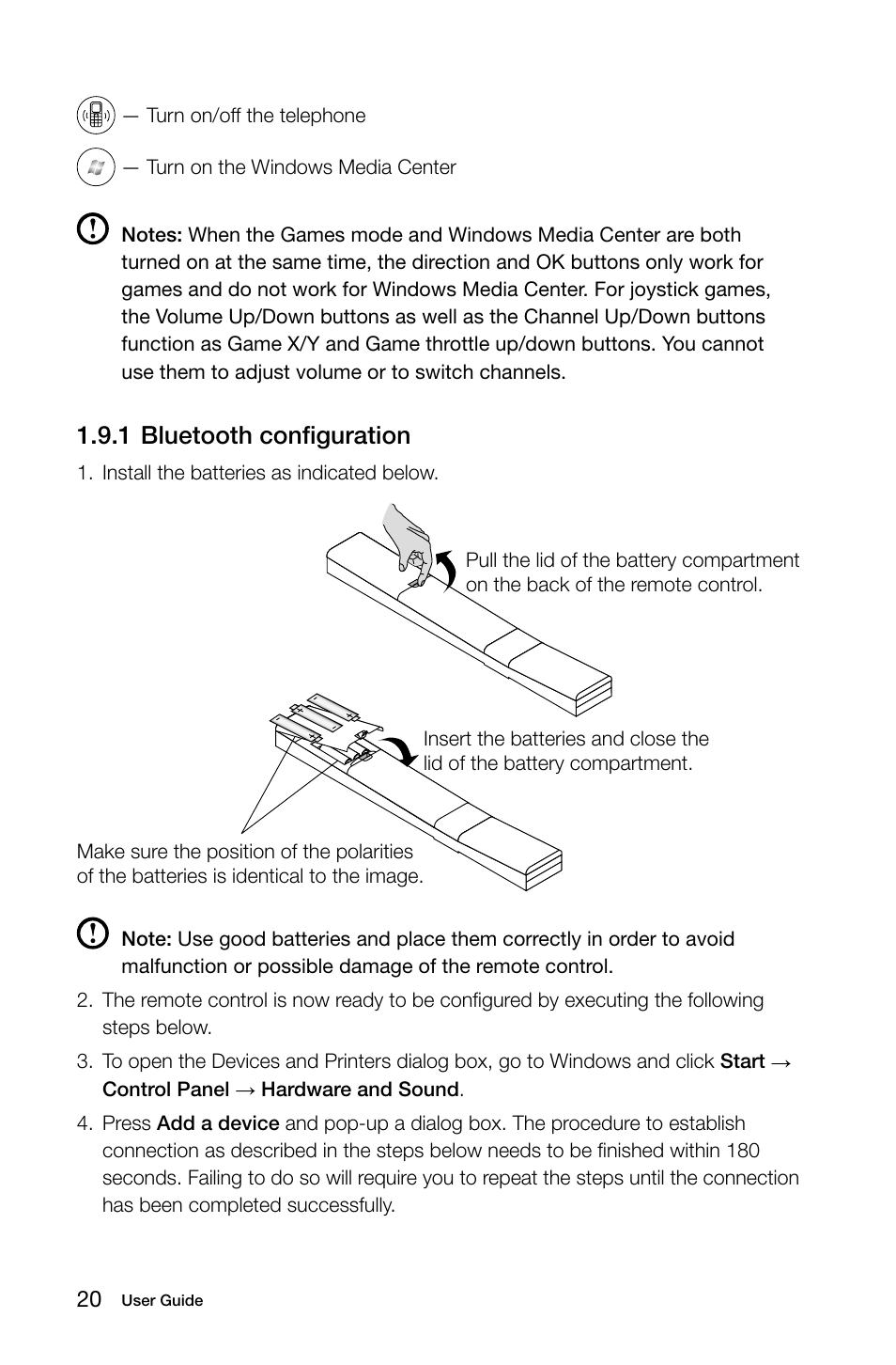 1 bluetooth configuration | Lenovo IdeaCentre B510 User Manual | Page 25 / 55