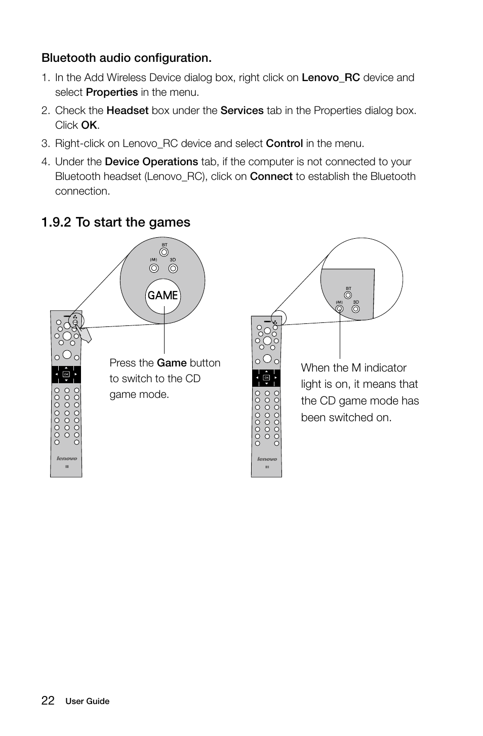2 to start the games | Lenovo IdeaCentre B510 User Manual | Page 27 / 55