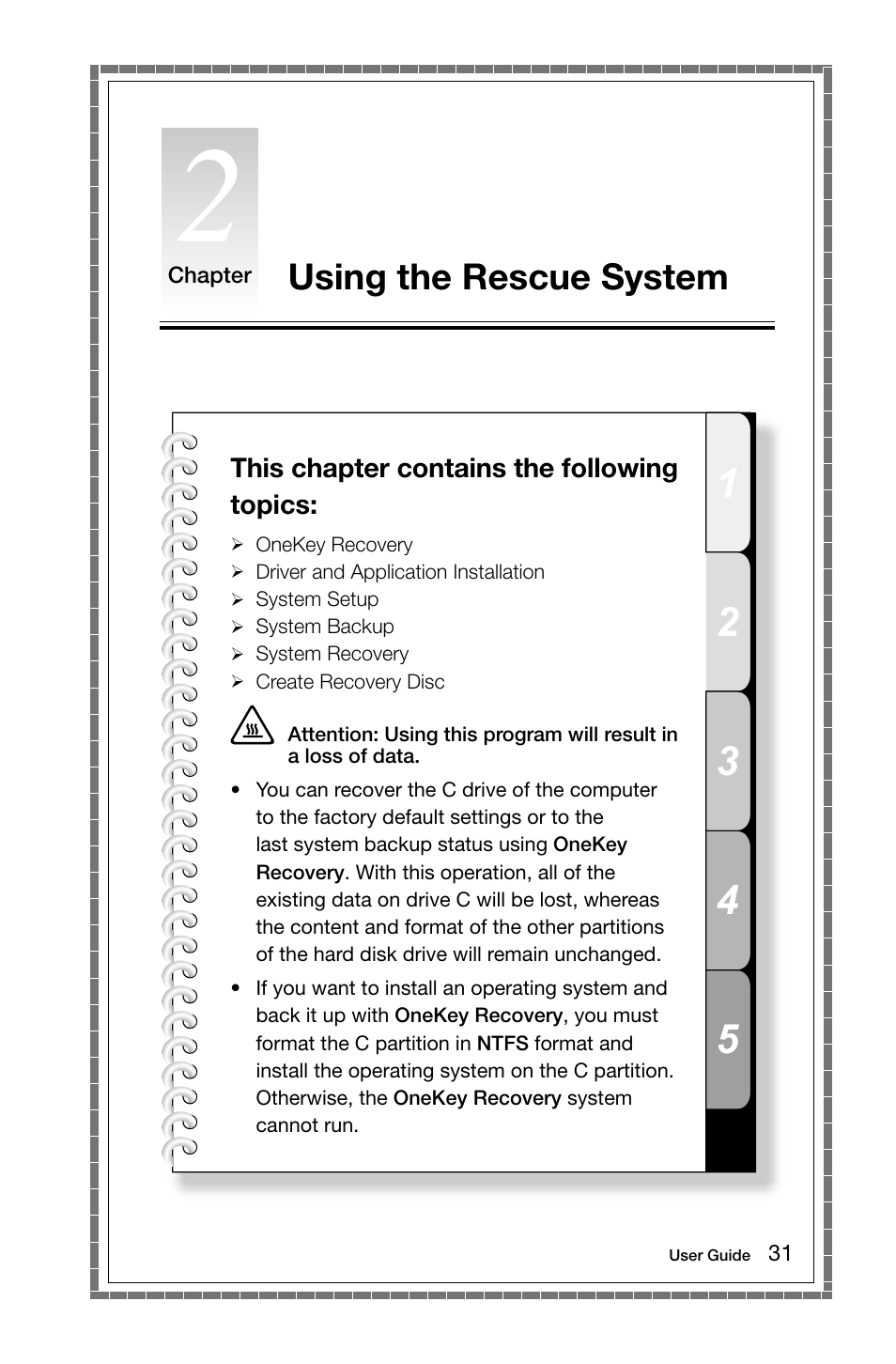 Using the rescue system | Lenovo IdeaCentre B510 User Manual | Page 36 / 55
