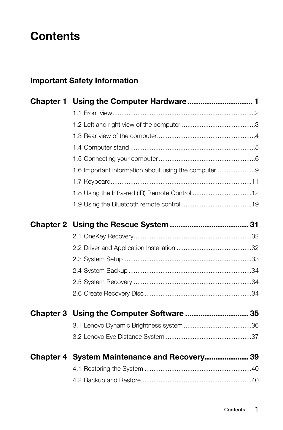 Lenovo IdeaCentre B510 User Manual | Page 4 / 55