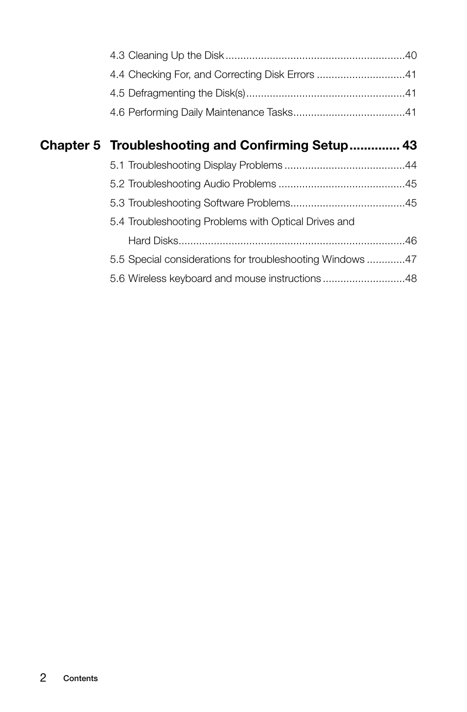 Chapter 5 troubleshooting and confirming setup | Lenovo IdeaCentre B510 User Manual | Page 5 / 55