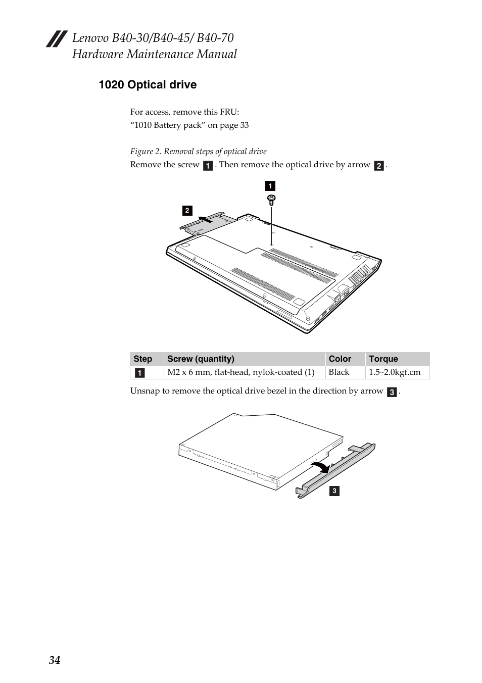 1020 optical drive | Lenovo B40-30 Notebook User Manual | Page 38 / 85