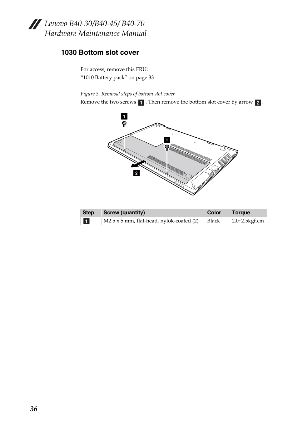 1030 bottom slot cover | Lenovo B40-30 Notebook User Manual | Page 40 / 85