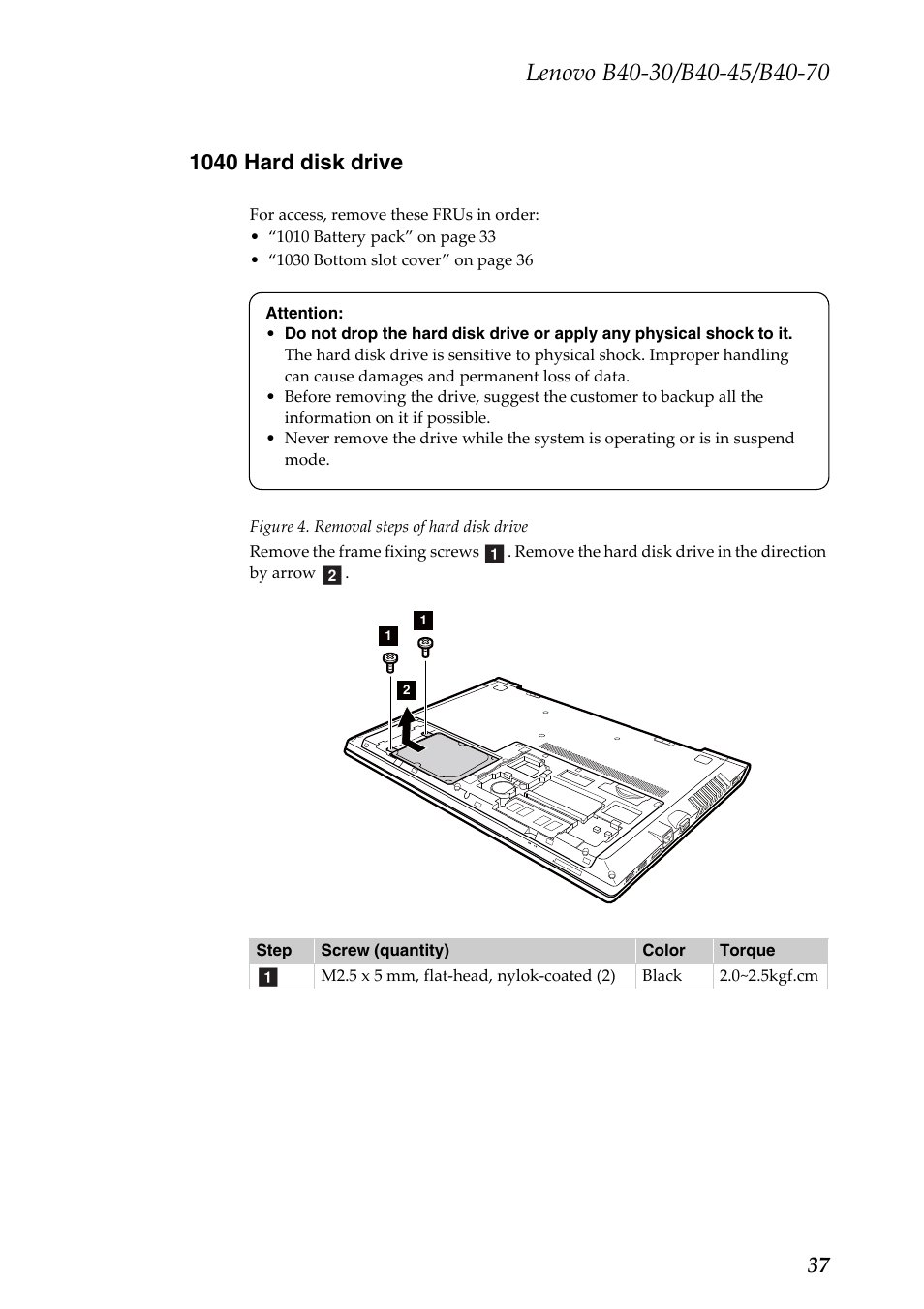 1040 hard disk drive | Lenovo B40-30 Notebook User Manual | Page 41 / 85