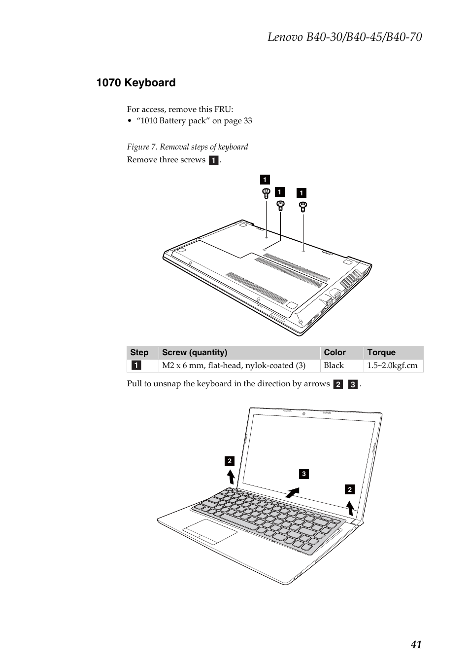 1070 keyboard | Lenovo B40-30 Notebook User Manual | Page 45 / 85