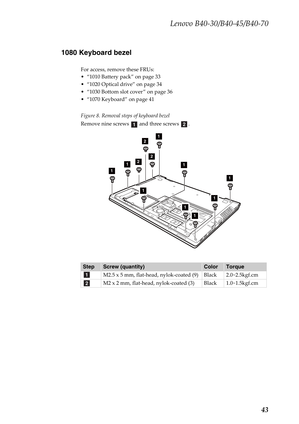 1080 keyboard bezel | Lenovo B40-30 Notebook User Manual | Page 47 / 85