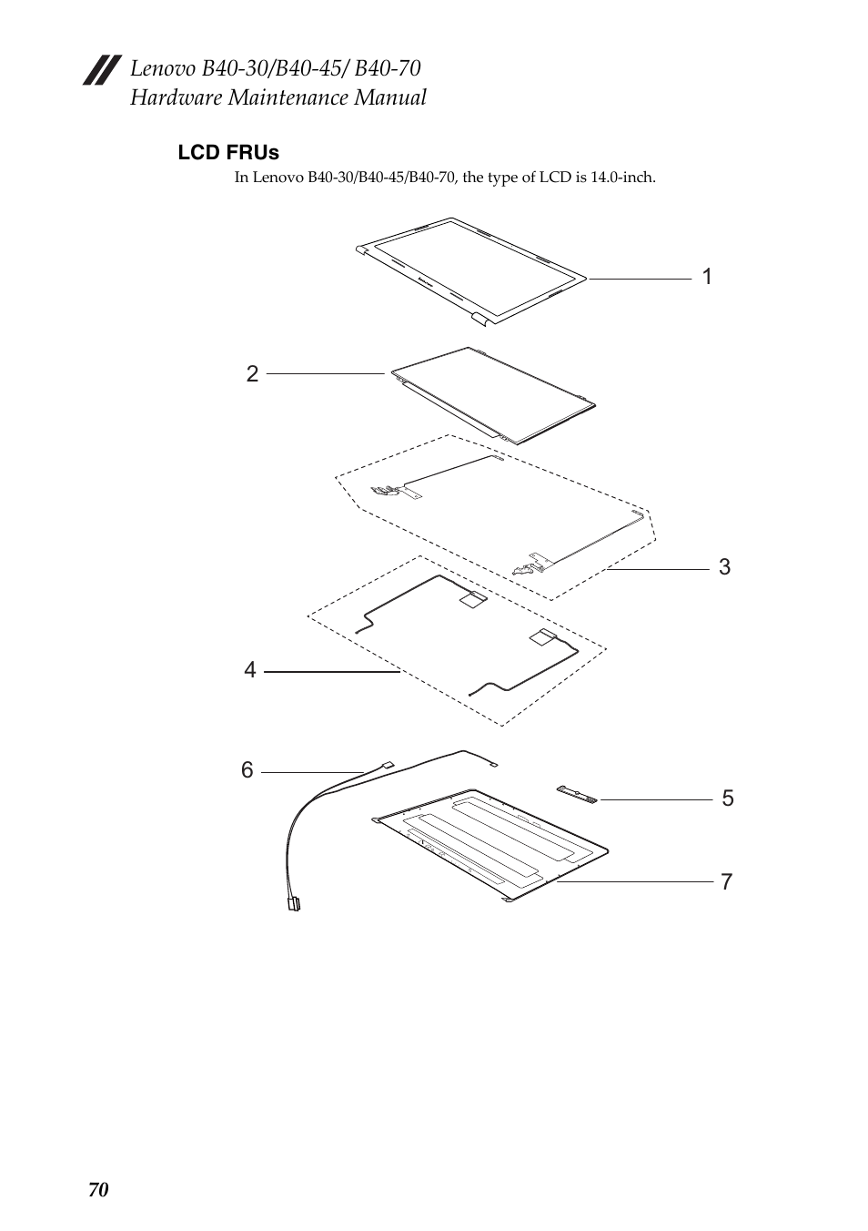 Lcd frus | Lenovo B40-30 Notebook User Manual | Page 74 / 85