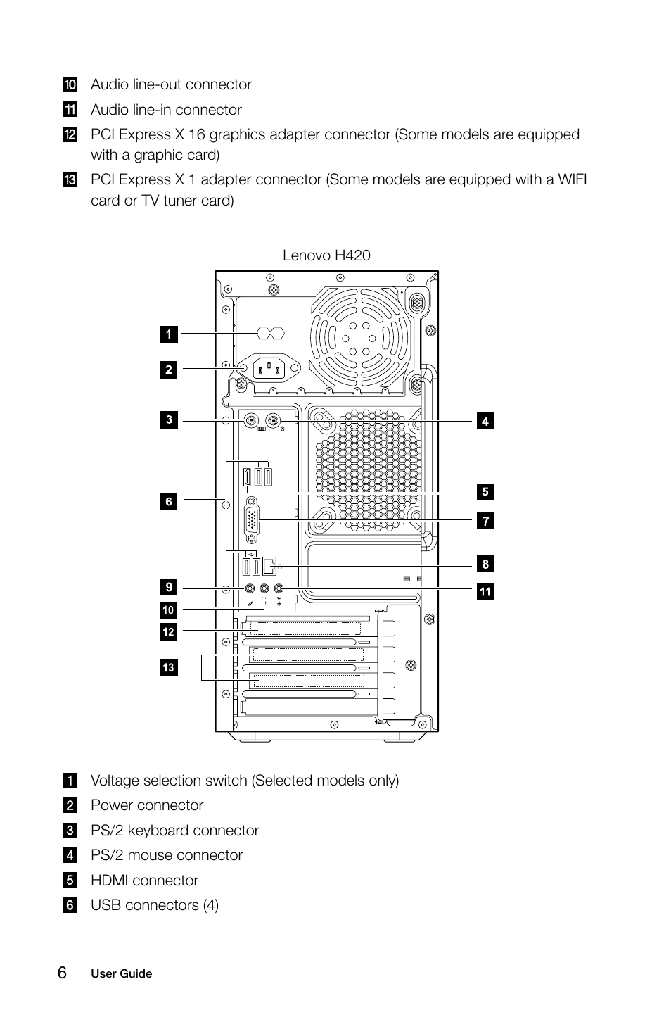 Lenovo H415 Desktop User Manual | Page 11 / 33