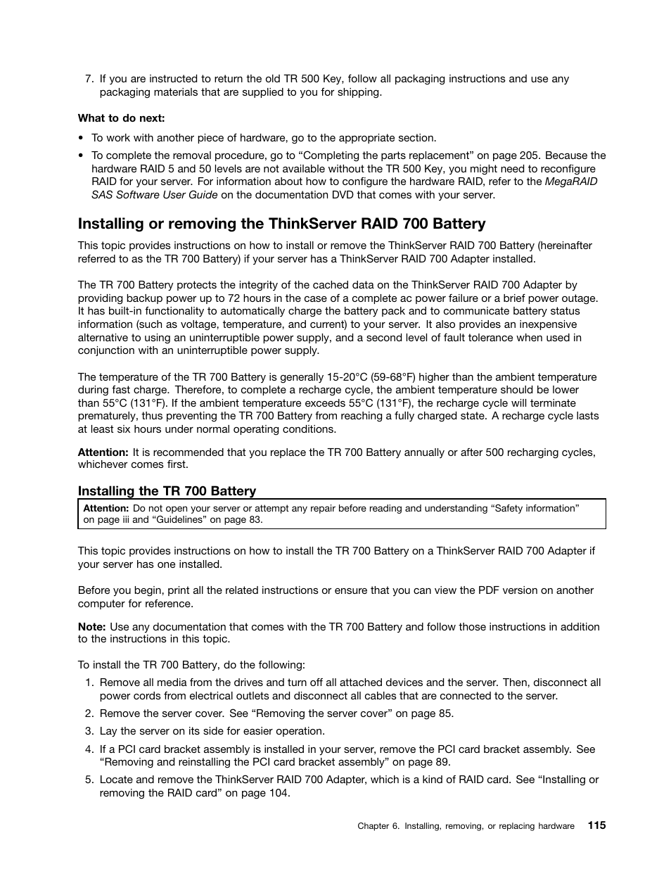Lenovo ThinkServer TD340 User Manual | Page 127 / 246