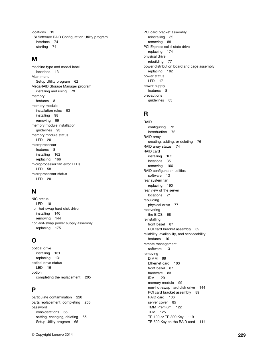 Lenovo ThinkServer TD340 User Manual | Page 241 / 246