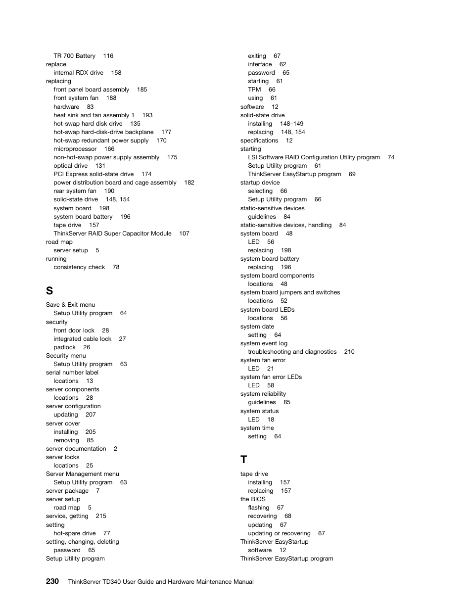 Lenovo ThinkServer TD340 User Manual | Page 242 / 246