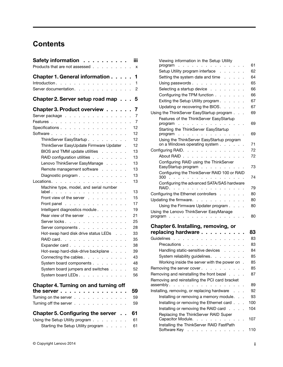 Lenovo ThinkServer TD340 User Manual | Page 3 / 246