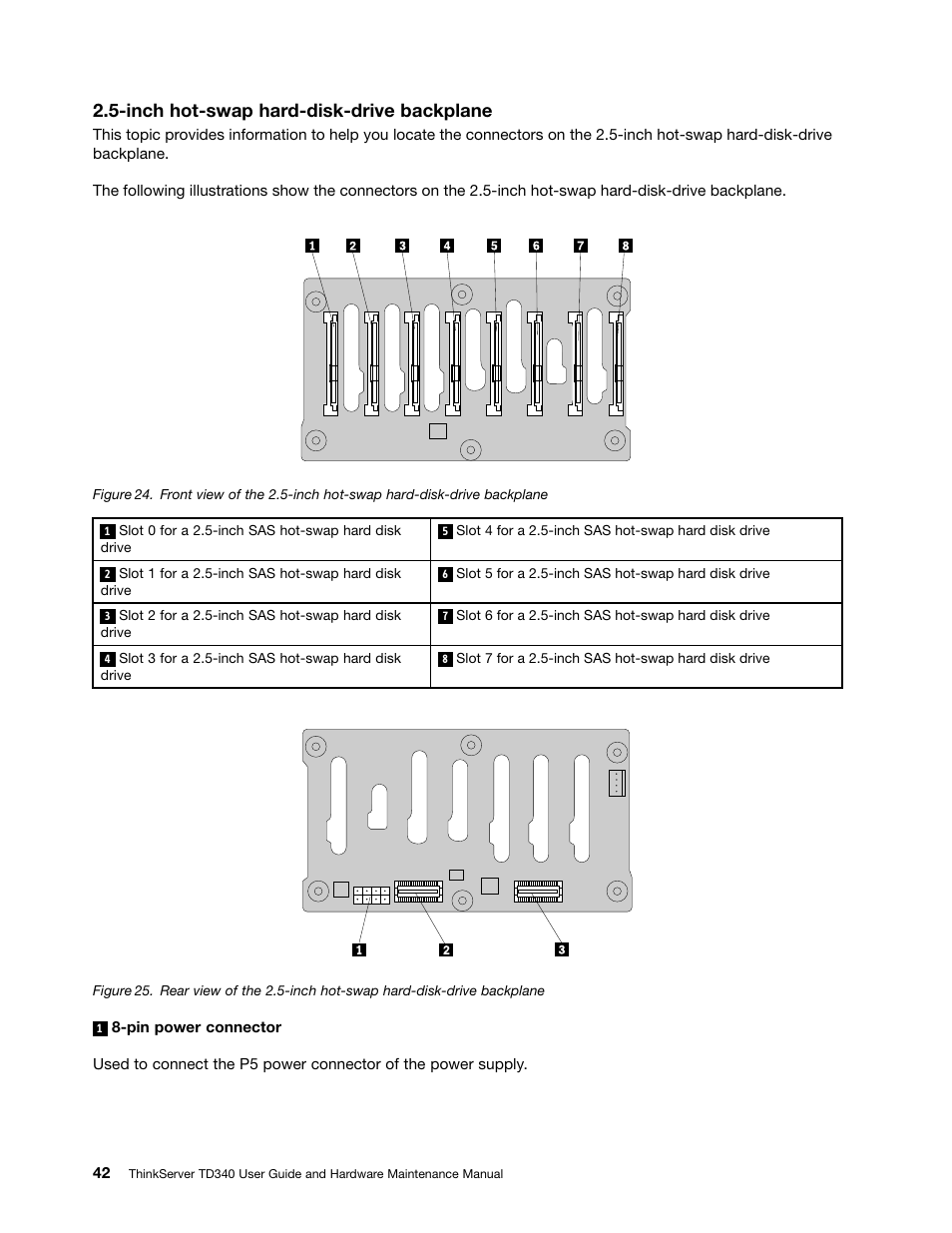 Inch hot-swap hard-disk-drive backplane | Lenovo ThinkServer TD340 User Manual | Page 54 / 246