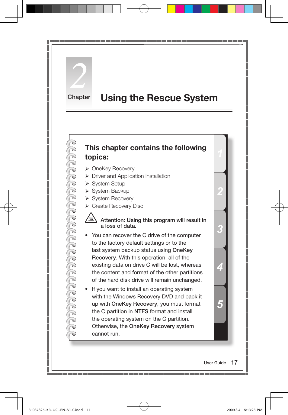 Using the rescue system | Lenovo IdeaCentre K300 User Manual | Page 22 / 45