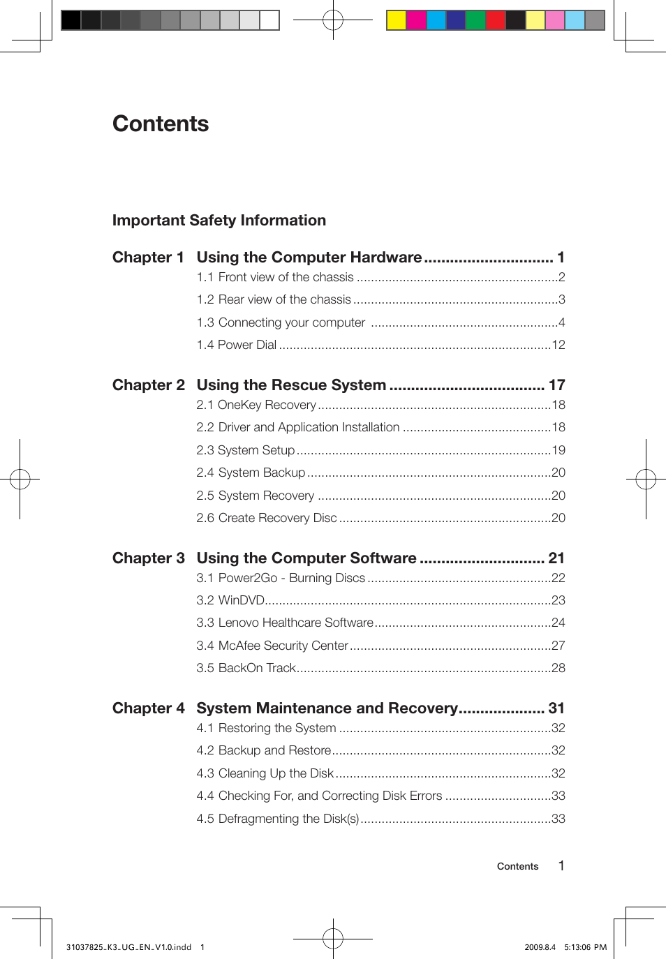 Lenovo IdeaCentre K300 User Manual | Page 4 / 45
