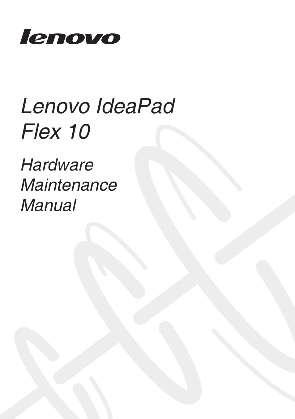 Lenovo Flex 10 Notebook Lenovo User Manual | 68 pages