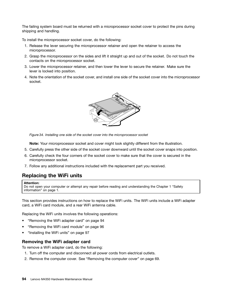 Replacing the wifi units | Lenovo M4350 Desktop User Manual | Page 100 / 120