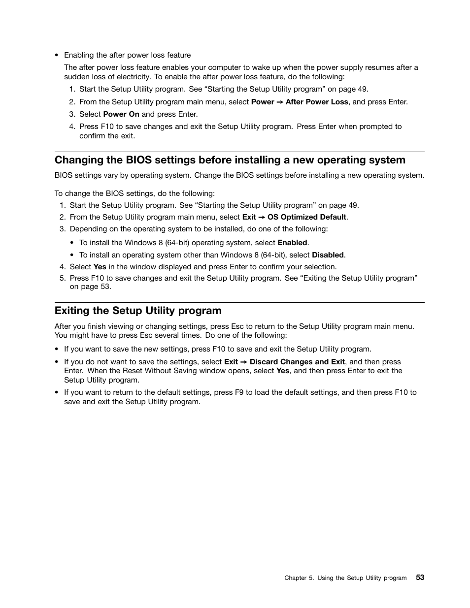 Exiting the setup utility program | Lenovo M4350 Desktop User Manual | Page 59 / 120