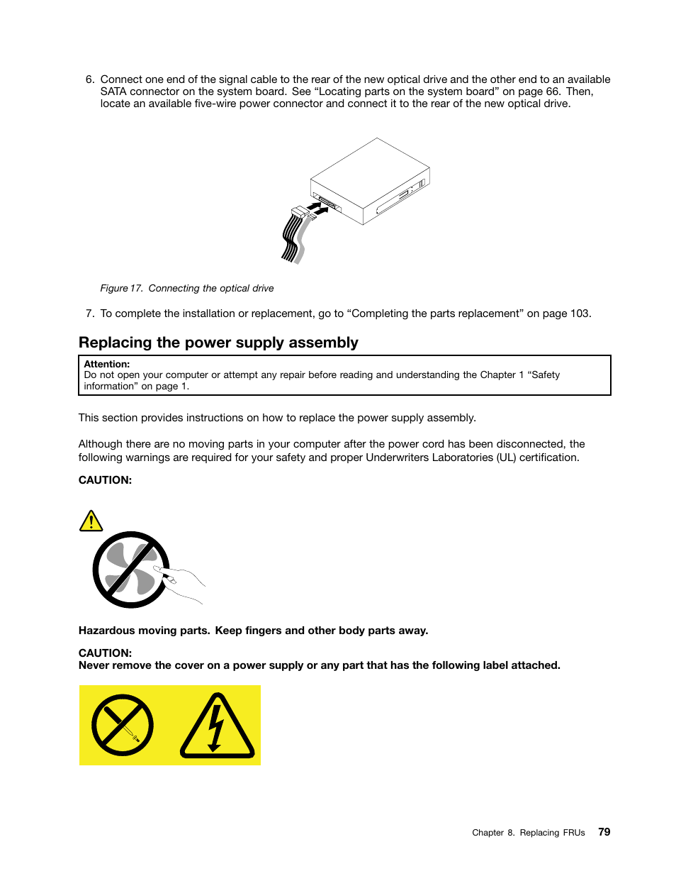 Replacing the power supply assembly | Lenovo M4350 Desktop User Manual | Page 85 / 120