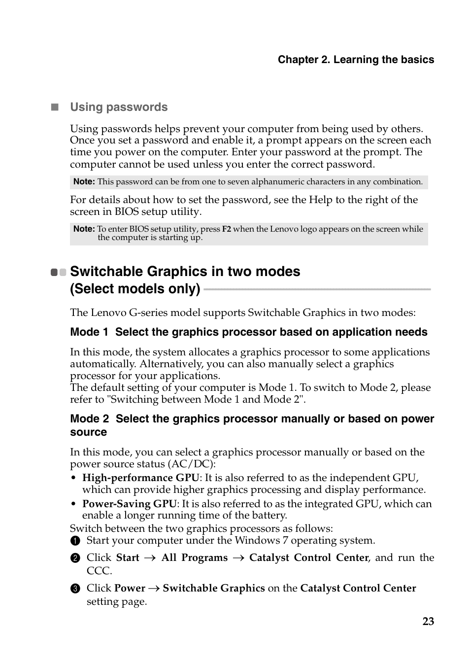 Lenovo G570 Notebook User Manual | Page 27 / 49
