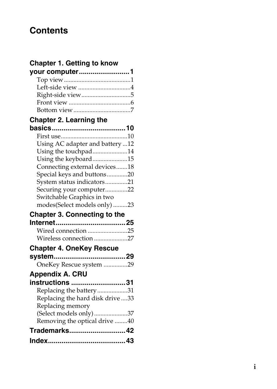 Lenovo G570 Notebook User Manual | Page 3 / 49