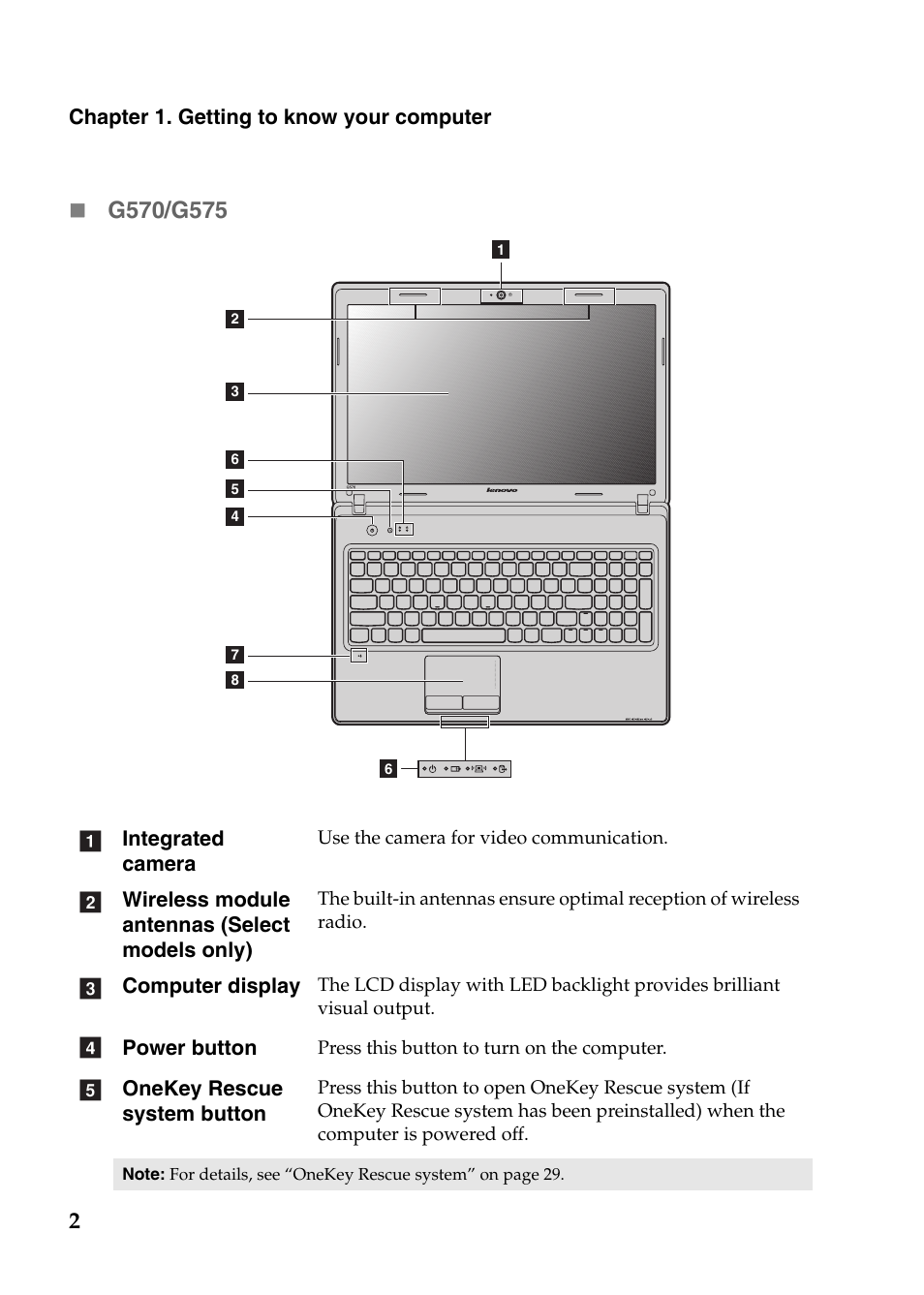 Lenovo G570 Notebook User Manual | Page 6 / 49