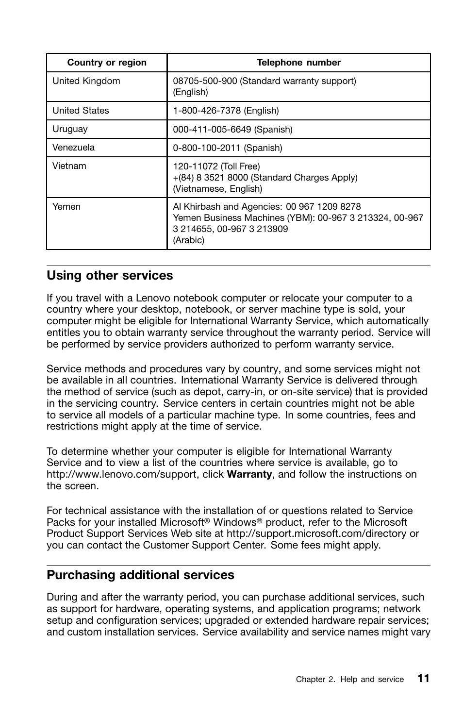 Using other services, Purchasing additional services | Lenovo ThinkServer RD340 User Manual | Page 27 / 46