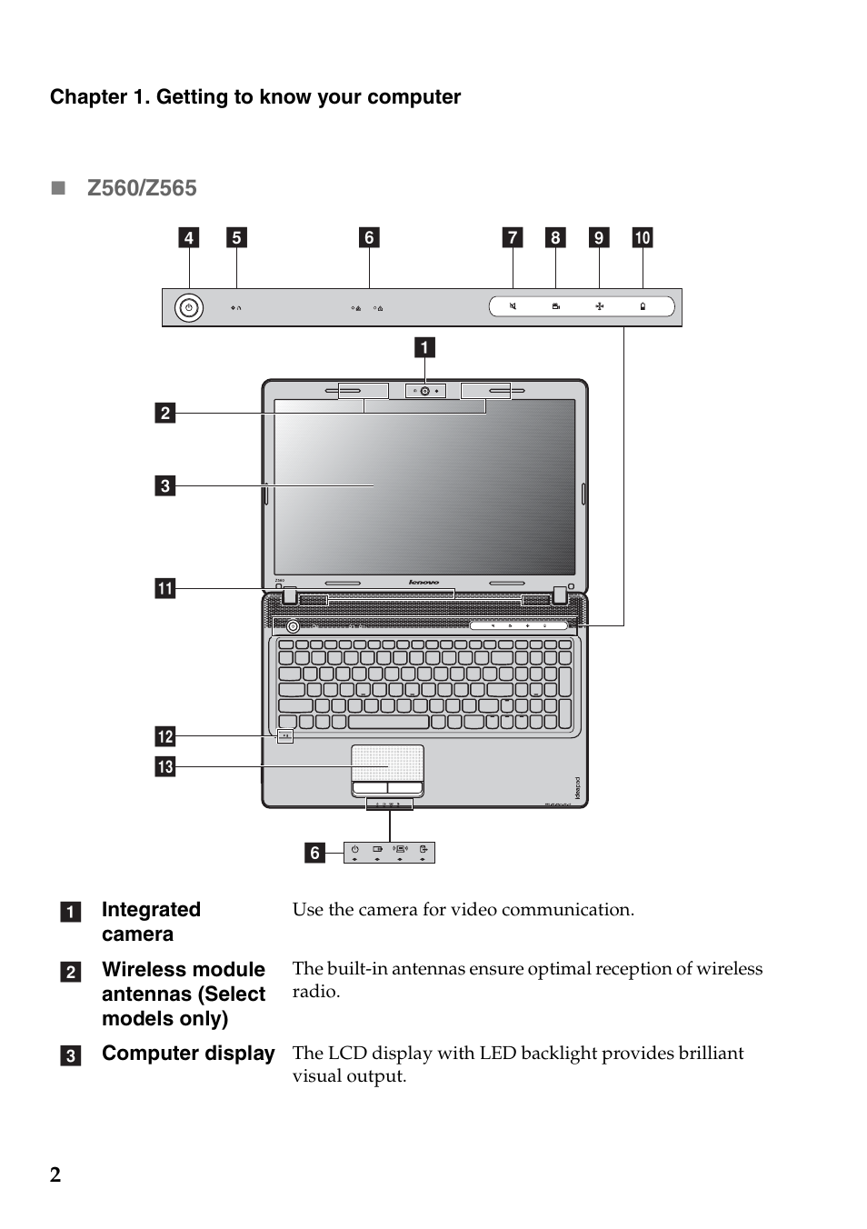 Lenovo IdeaPad Z565 User Manual | Page 6 / 72