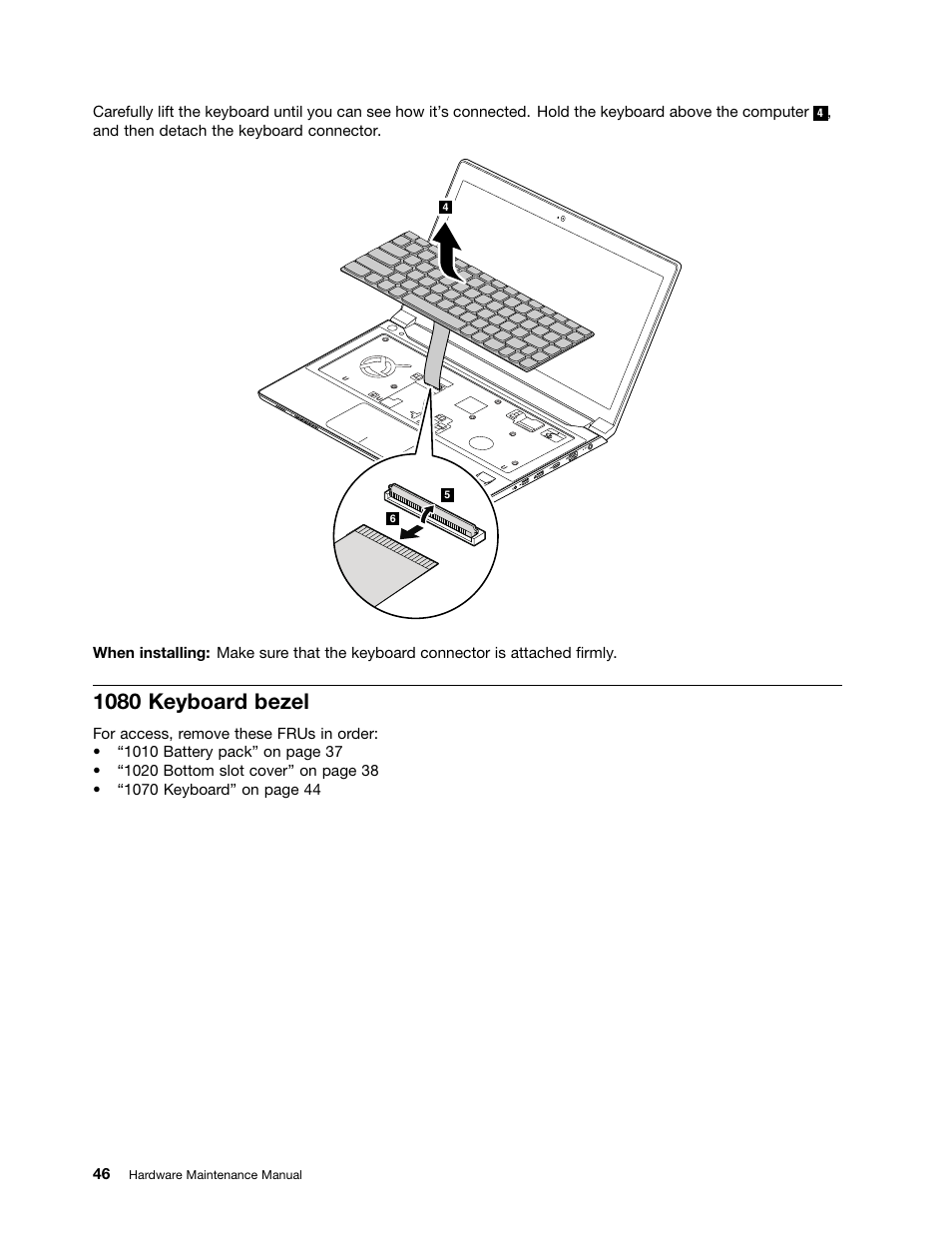 1080 keyboard bezel | Lenovo V480s User Manual | Page 52 / 82