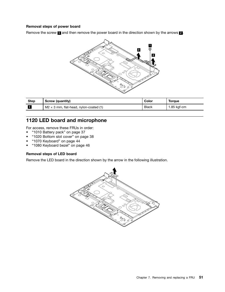 1120 led board and microphone | Lenovo V480s User Manual | Page 57 / 82