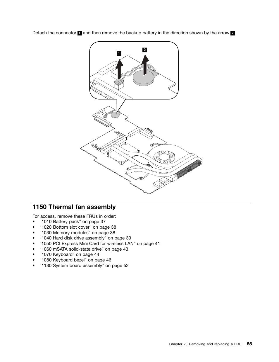 1150 thermal fan assembly | Lenovo V480s User Manual | Page 61 / 82