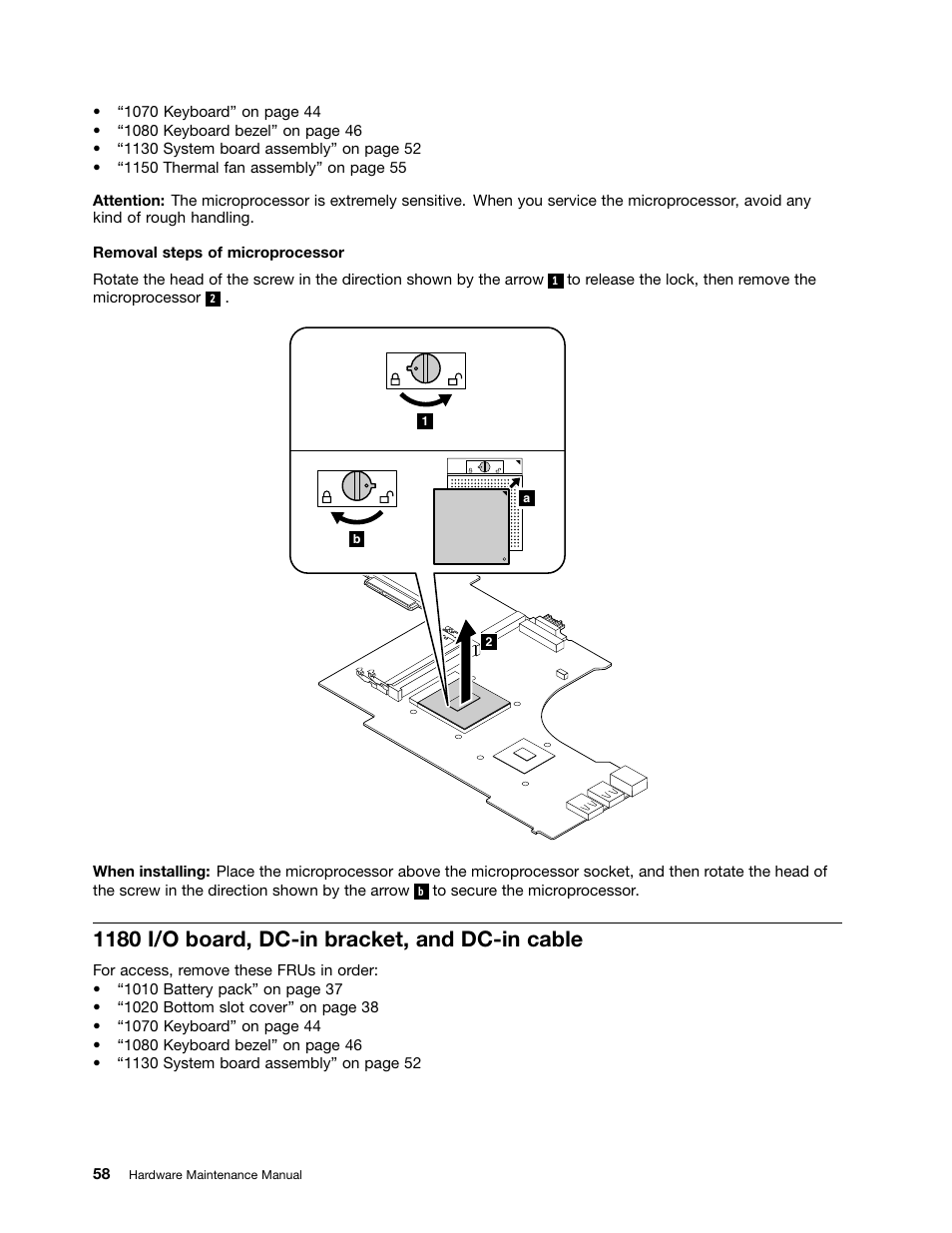 1180 i/o board, dc-in bracket, and dc-in cable | Lenovo V480s User Manual | Page 64 / 82