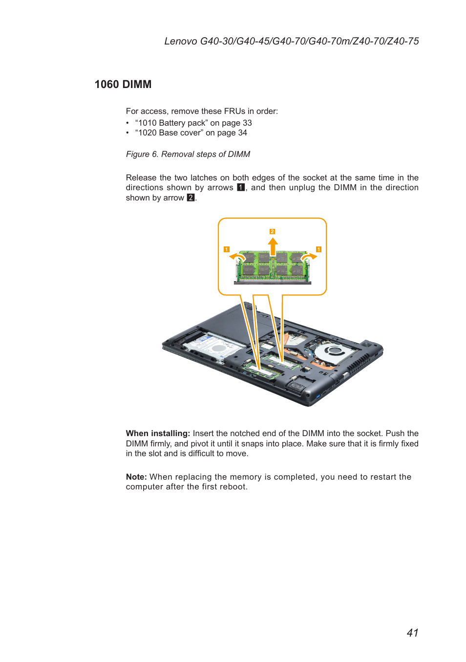 1060 dimm | Lenovo G40-45 Notebook Lenovo User Manual | Page 45 / 91