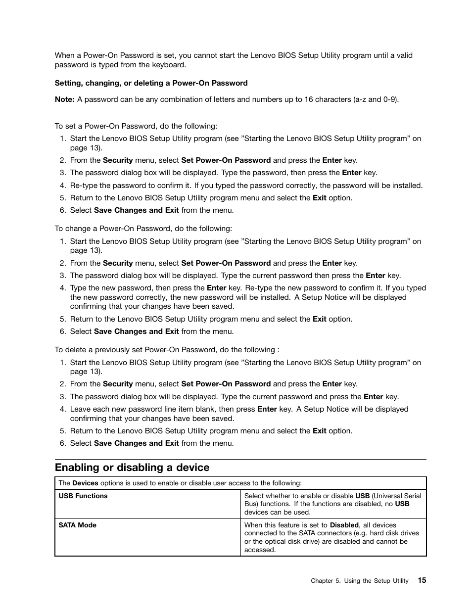 Enabling or disabling a device | Lenovo IdeaCentre A530 User Manual | Page 21 / 73