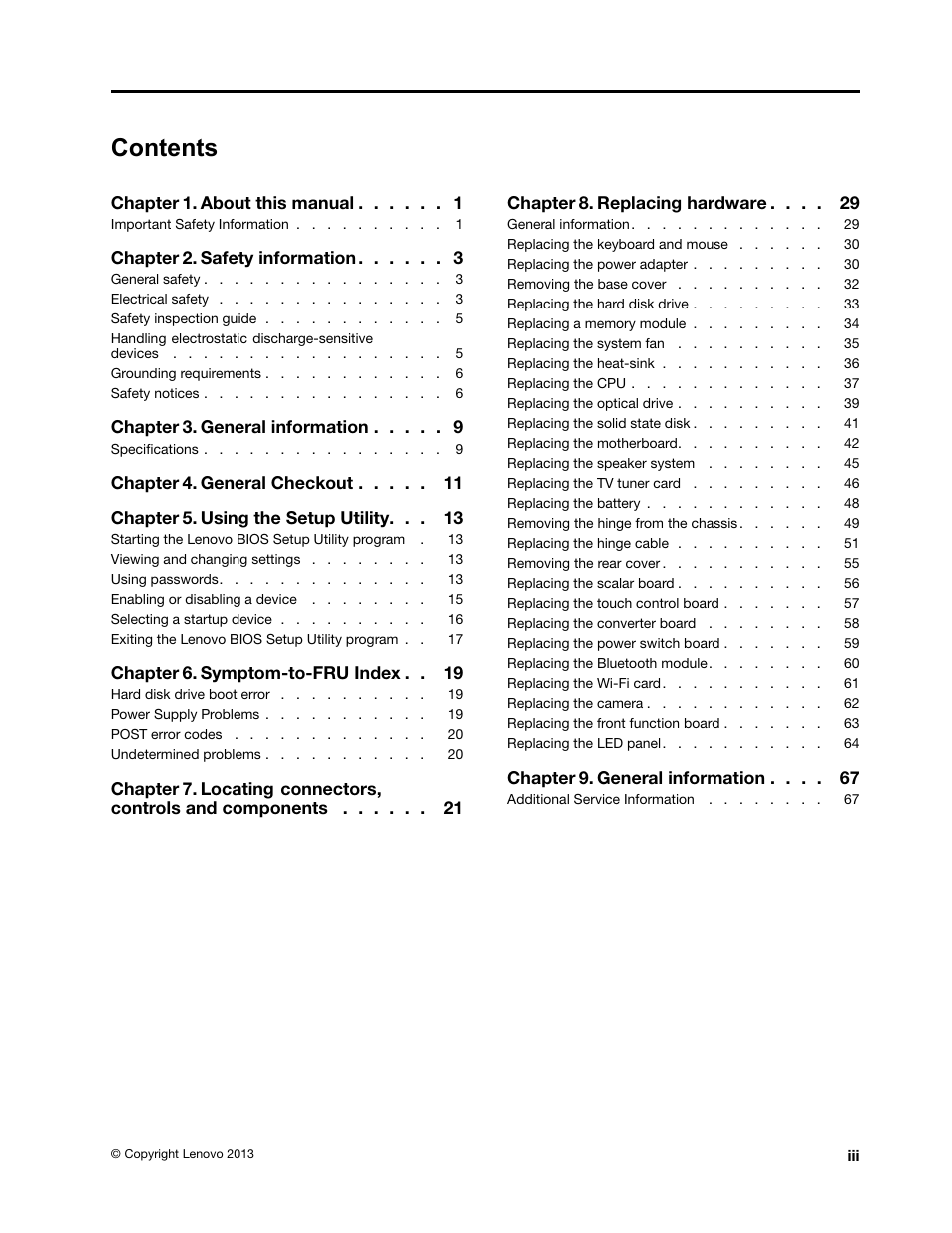 Lenovo IdeaCentre A530 User Manual | Page 5 / 73