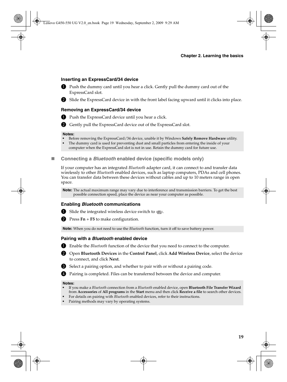 Lenovo G550 Notebook User Manual | Page 27 / 108